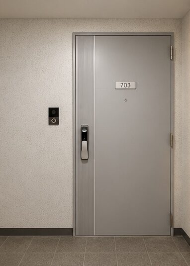 파주현관문수리 수리 완료 후 아파트 현관문 정상 설치